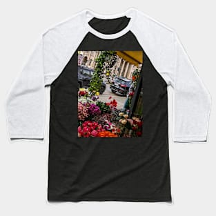 Floral Plants Street Flower Shop Baseball T-Shirt